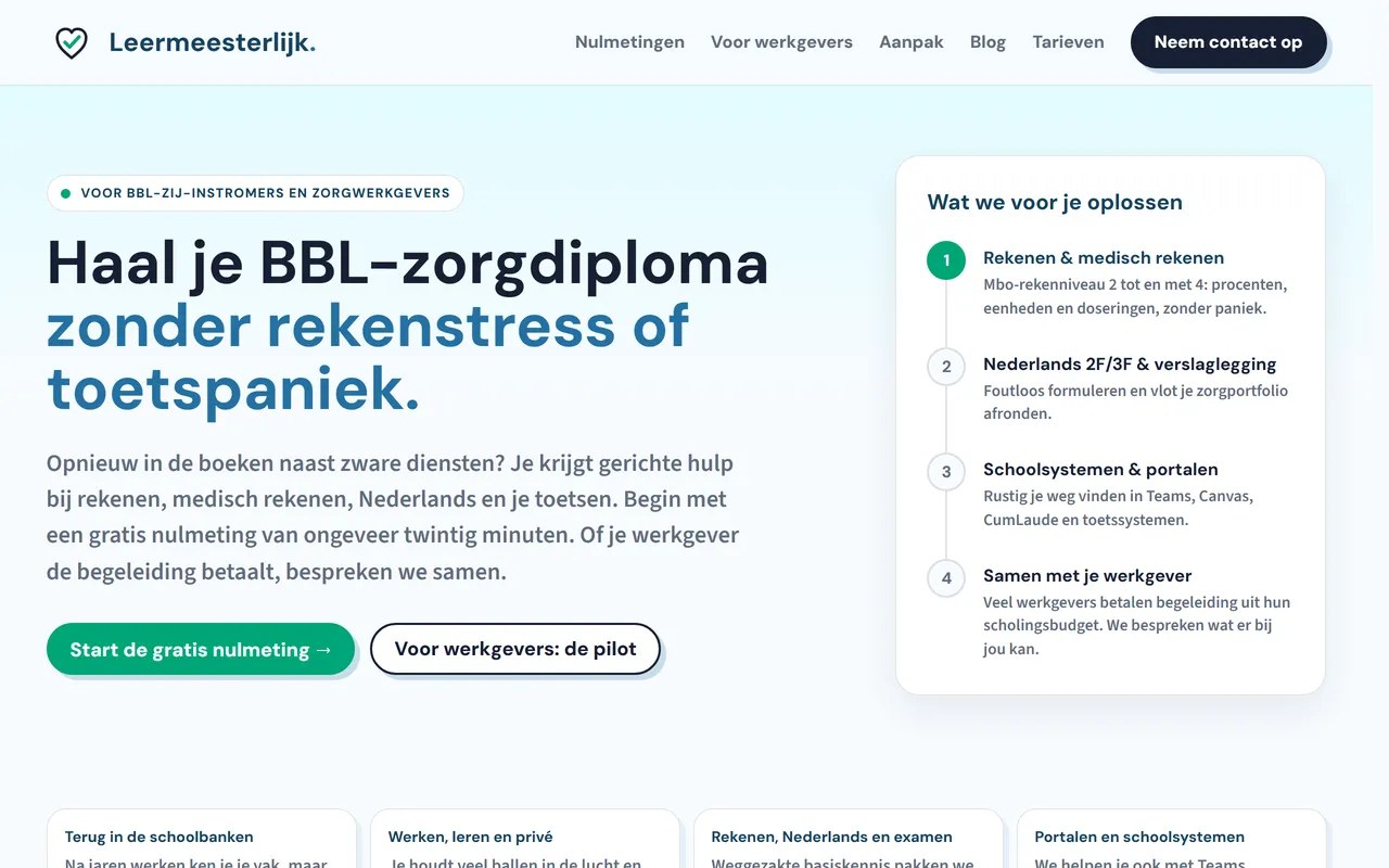 Homepage van LeerMeesterlijk